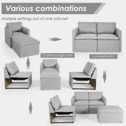 Tangkula Convertible L-shaped Sectional Sofa Couch Chaise W/ Ottoman Cushions -Tangkula Shop GUEST e11a5b47 0fcb 4b65 90af cd79f165889f