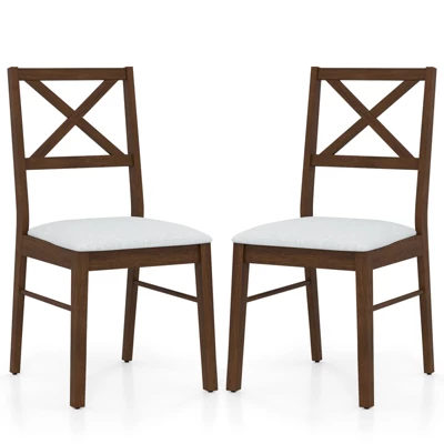Tangkula Dining Chairs Set Of 4 Upholstered Kitchen Side Chairs W/ Rubber Wood Frame 9 Tangkula Dining Chairs Set Of 4 Upholstered Kitchen Side Chairs W/ Rubber Wood Frame - Image 9