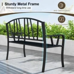 Tangkula 51" Metal Garden Bench - Heavy Duty Outdoor Patio Loveseat 13 Tangkula 51" Metal Garden Bench - Heavy Duty Outdoor Patio Loveseat -Tangkula Shop GUEST e2203220 bca8 44e3 bd1e 9191637e1c40