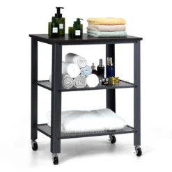 Tangkula Kitchen Utility Cart Industrial Coffee End Table W/Wheels Black/Silver 14 Tangkula Kitchen Utility Cart Industrial Coffee End Table W/Wheels Black/Silver -Tangkula Shop GUEST e22f291f c2ce 46bb 8f08 171814c723d5