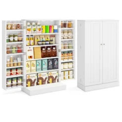 Tangkula 41" Tall Pantry Cabinet Kitchen Storage Cabinet W/ Doors & Adjustable Shelves 19 Tangkula 41" Tall Pantry Cabinet Kitchen Storage Cabinet W/ Doors & Adjustable Shelves -Tangkula Shop GUEST e27363fa d0e4 4a2a 917d 4c3c39670bbe