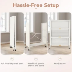 Tangkula 4-Tier Kitchen Bakers Rack Microwave Stand W/ Flip Doors Universal Wheels White 13 Tangkula 4-Tier Kitchen Bakers Rack Microwave Stand W/ Flip Doors Universal Wheels White -Tangkula Shop GUEST e2a841b4 49ce 4a13 ae43 5baadef9271c