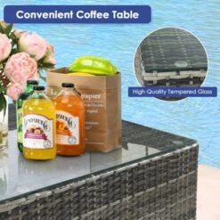 Tangkula 7 PCS Outdoor Patio Furniture Set All-Weather PE Rattan Sofa Set W/Coffee Table & Cushions -Tangkula Shop GUEST e362e34e f70b 49c0 bc75 ad665b3775c5