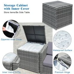 Tangkula 8-Piece Gray Rattan Sectional Patio Furniture Set with Storage Box -Tangkula Shop GUEST e4e6cdf4 cb77 4a74 91e5 699ea07932f6
