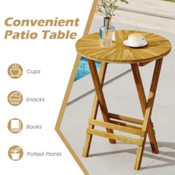 Tangkula Patio Folding Side Table 23.5" Teak Wood Round End Table Fully Assembled Natural 12 Tangkula Patio Folding Side Table 23.5" Teak Wood Round End Table Fully Assembled Natural -Tangkula Shop GUEST e5180f5c 0c0c 44dc 887b 21ccf798ba68