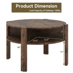 Tangkula Round Coffee Table With 4 Side Compartments 2-Tier Circle Coffee Table 15 Tangkula Round Coffee Table With 4 Side Compartments 2-Tier Circle Coffee Table -Tangkula Shop GUEST e5af5c93 3dea 4a76 868f e1a44948b53a