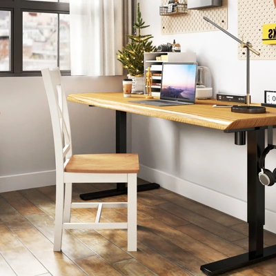 Tangkula Modern Wooden Dining Chairs Set Of 4 W/ High Back Rubber Wood Frame Armless 3 Tangkula Modern Wooden Dining Chairs Set Of 4 W/ High Back Rubber Wood Frame Armless - Image 3