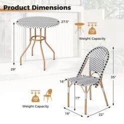 Tangkula 3-Piece French Bistro Set: Outdoor Wicker Table and 2 Chairs 17 Tangkula 3-Piece French Bistro Set: Outdoor Wicker Table and 2 Chairs -Tangkula Shop GUEST e748b17d e80e 4b99 9433 c5153f553ced