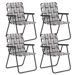 Tangkula Set of 4 Folding Webbed Lawn Chairs with Heavy-Duty Metal Frame 13 Tangkula Set of 4 Folding Webbed Lawn Chairs with Heavy-Duty Metal Frame -Tangkula Shop GUEST e79fd129 cd34 452b 836b 9782e8e9b252