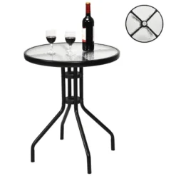 Tangkula 3-Piece Outdoor Bistro Set: Tempered Glass Table & Folding Chairs -Tangkula Shop GUEST e7a115bb 6a4a 4cbe 818e 8a9b76ce3cfb