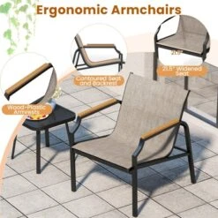 Tangkula 3-Piece Outdoor Bistro Set with Ergonomic Metal Armchairs and Tempered Glass Table -Tangkula Shop GUEST e7d9b3d7 7b9b 4140 b239 6b06f9197c91