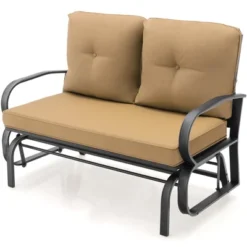 Tangkula 2-Person Outdoor Patio Glider Bench with Thick Seat and Back Cushions 19 Tangkula 2-Person Outdoor Patio Glider Bench with Thick Seat and Back Cushions -Tangkula Shop GUEST e862b299 0f77 4bc0 8e9b 02637025ad69