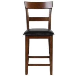 Tangkula Set Of 4 Bar Stools Vintage Wooden Dining Chair For Kitchen, Bistro Brown&Black -Tangkula Shop GUEST e8c61d64 3914 496a 9892 8c99e12bc608
