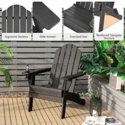Tangkula 4-Piece Folding Adirondack Chair Set with Cup Holder - Weather Resistant Patio Seating 16 Tangkula 4-Piece Folding Adirondack Chair Set with Cup Holder - Weather Resistant Patio Seating -Tangkula Shop GUEST e93d2df6 a44d 48ff aa45 087c8cf69851