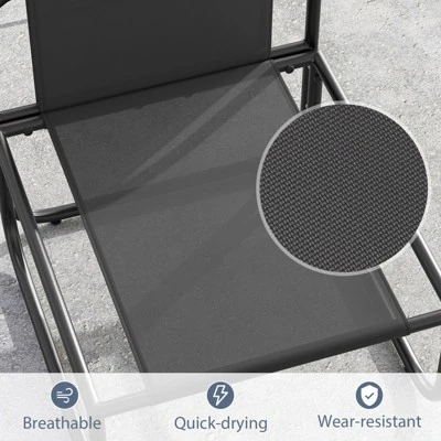 Tangkula Patio Chairs Set Of 2 W/ Removable Cushions Heavy Duty Metal Frame Poolside 4 Tangkula Patio Chairs Set Of 2 W/ Removable Cushions Heavy Duty Metal Frame Poolside - Image 4