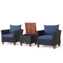 Tangkula 3PCS Patio Rattan Conversation Set Outdoor Furniture Set W/ Cushions -Tangkula Shop GUEST e9d1031c e451 47f9 bc16 788992a7adc6
