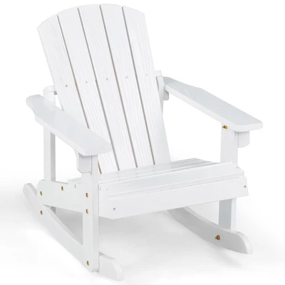 Tangkula Kids Adirondack Rocking Chair - Solid Wood Outdoor Porch Rocker 11 Tangkula Kids Adirondack Rocking Chair - Solid Wood Outdoor Porch Rocker - Image 11