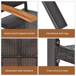 Tangkula 4PCS Stackable Patio Wicker Dining Chair Rattan Armchair Outdoor Yard -Tangkula Shop GUEST e9d8c916 c6e7 4e80 8fd4 18462267f230