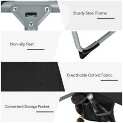 Tangkula Beach Lounge Chair Reclining Chair With 5 Adjustable Positions Detachable Pillow &Hand Ropes Blue/Black/Gray/Turquoise/Beige/Pink -Tangkula Shop GUEST e9fbe8cc f93e 452b bfff d514fc7e82d0