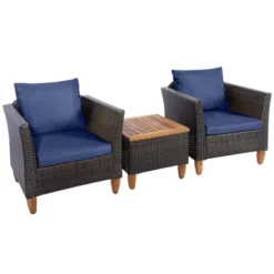 Tangkula 3 Piece Outdoor Rattan Sofa Set Wicker Conversation Furniture Set With Cushions -Tangkula Shop GUEST eaafd78c 2416 4095 9c87 acb819a2b050