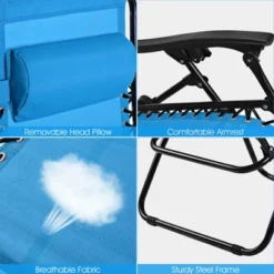 Tangkula 2PC Zero Gravity Chair Adjustable Recliners Textiliene -Tangkula Shop GUEST ead065a9 c1a3 4ca0 a449 dee343e5a828