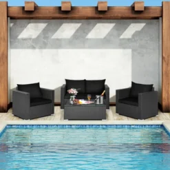 Tangkula 4PC Patio Rattan Wicker Conversation Furniture Set Sectional Sofa & Coffee Table 19 Tangkula 4PC Patio Rattan Wicker Conversation Furniture Set Sectional Sofa & Coffee Table -Tangkula Shop GUEST ec3e4035 fa52 4082 9787 097f44e02ffb