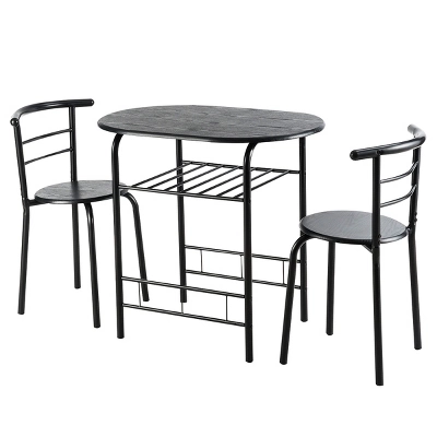 Tangkula 3 PCS Kitchen Dining Set Compact Bistro Pub 2 Chairs & Table 7 Tangkula 3 PCS Kitchen Dining Set Compact Bistro Pub 2 Chairs & Table - Image 7