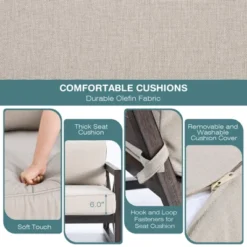 Tangkula 2-Piece Patio Outdoor Loveseat Sofa and Coffee Table Set with 6-Inch Thick Cushions -Tangkula Shop GUEST ed2a40db 31d9 46ed a41b 773b8517fc60