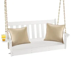 Tangkula 54" HDPE Outdoor Porch Swing with Cup Holder & Chains 18 Tangkula 54" HDPE Outdoor Porch Swing with Cup Holder & Chains -Tangkula Shop GUEST ed9d1f77 11e2 4022 b299 2c801e7fa9a2