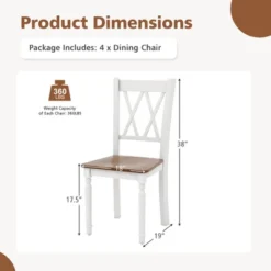 Tangkula Dining Chairs Set Of 4 Wood Farmhouse Dining Room Side Chairs For Home Kitchen -Tangkula Shop GUEST ee0ddea8 6c9d 44ab 93cb 5678b746cd33