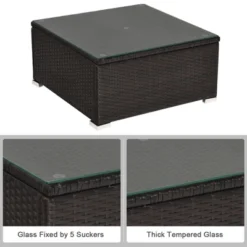 Tangkula 6-Piece Rattan Outdoor Sectional Sofa Set - Modern Patio Furniture with Black Cushions 14 Tangkula 6-Piece Rattan Outdoor Sectional Sofa Set - Modern Patio Furniture with Black Cushions -Tangkula Shop GUEST ee251d6e 2133 486c 9900 32cfc8899f93