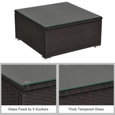 Tangkula 6-Piece Rattan Outdoor Sectional Sofa Set - Modern Patio Furniture with Black Cushions 6 Tangkula 6-Piece Rattan Outdoor Sectional Sofa Set - Modern Patio Furniture with Black Cushions - Image 6