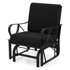 Tangkula Single Patio Glider Chair - Outdoor Rocking Chair with Thick Cushions -Tangkula Shop GUEST ee869413 c72f 4557 8cd4 37975f72ec03
