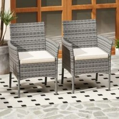 Tangkula Outdoor PE Wicker Chairs Set Of 4 Patio Dining Armchairs W/ Padded Cushions 11 Tangkula Outdoor PE Wicker Chairs Set Of 4 Patio Dining Armchairs W/ Padded Cushions -Tangkula Shop GUEST efc93b10 155e 4bf7 93dc 7adfd06fb8c9