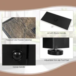 Tangkula 7PCS Patio Rattan Furniture Set 42" Fire Pit Table W/ Cover Cushioned -Tangkula Shop GUEST f00df011 496a 4ed2 86d6 9b005ca275b2