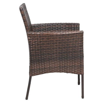Tangkula 5-Piece Outdoor Rattan Dining Set - Patio Wicker Table & Cushioned Chairs 6 Tangkula 5-Piece Outdoor Rattan Dining Set - Patio Wicker Table & Cushioned Chairs - Image 6