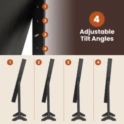 Tangkula Jewelry Armoire Cabinet Standing Lockable Jewelry Organizer With Lighted Full-Length Mirror Black/Rustic Brown/White -Tangkula Shop GUEST f1b36941 18b4 4a62 a1a9 f1298c3a5fde