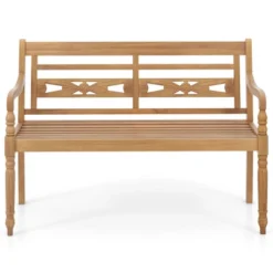 Tangkula 2-Person Garden Bench W/ Wide Backrest & Curved Armrests For Backyard -Tangkula Shop GUEST f2ba43e8 f92d 4742 ba43 8a88fa99eb4c