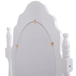 Tangkula White Vanity Mirror Wood Makeup Dressing Table Stool Set White (Mirror, 3 Drawers, Stool) 9 Tangkula White Vanity Mirror Wood Makeup Dressing Table Stool Set White (Mirror, 3 Drawers, Stool) -Tangkula Shop GUEST f337c7f2 588e 40e3 a956 eecaddfc7ac2