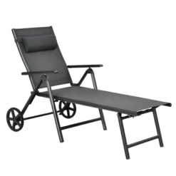 Tangkula Outdoor Folding Lounge Chair Patio Portable Longer W/Wheels & Adjustable Backrest 8 Tangkula Outdoor Folding Lounge Chair Patio Portable Longer W/Wheels & Adjustable Backrest -Tangkula Shop GUEST f390a81d 5e2f 409f 8af2 17f24e463664