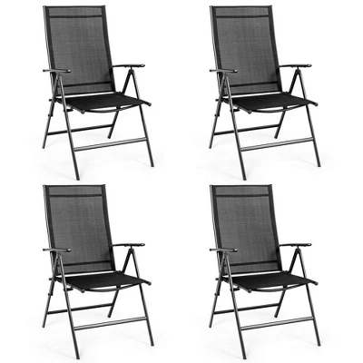 Tangkula 4PCS Folding Chair Patio Garden Outdoor W/ Steel Frame Adjustable Backrest 9 Tangkula 4PCS Folding Chair Patio Garden Outdoor W/ Steel Frame Adjustable Backrest - Image 9