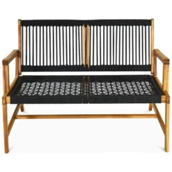 Tangkula 2-Person Acacia Wood & Woven Rope Patio Loveseat 10 Tangkula 2-Person Acacia Wood & Woven Rope Patio Loveseat -Tangkula Shop GUEST f5635f07 dc77 4a36 a557 c8b3c5cfd410
