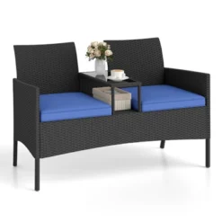 Tangkula 2-Seat Outdoor Rattan Loveseat with Built-in Coffee Table - Blue 18 Tangkula 2-Seat Outdoor Rattan Loveseat with Built-in Coffee Table - Blue -Tangkula Shop GUEST f60fd16a a088 4878 80c7 14260cb5434c