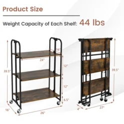 Tangkula 3-Tier Folding Bar Cart Kitchen Serving Island Utility Cart Storage Shelves 10 Tangkula 3-Tier Folding Bar Cart Kitchen Serving Island Utility Cart Storage Shelves -Tangkula Shop GUEST f621dabf ca83 41dd 8212 fdcbdf2bb4a4