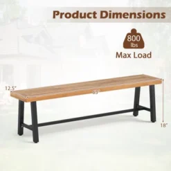Tangkula 2PCS 63" Acacia Wood Outdoor Bench 3-Person Patio Bench With 800 Lbs Weight Capacity Outdoor Backless Bench With Heavy-Duty Metal Frame 14 Tangkula 2PCS 63" Acacia Wood Outdoor Bench 3-Person Patio Bench With 800 Lbs Weight Capacity Outdoor Backless Bench With Heavy-Duty Metal Frame -Tangkula Shop GUEST f676611b 177d 404e a0d7 63d4f4c6facd 1