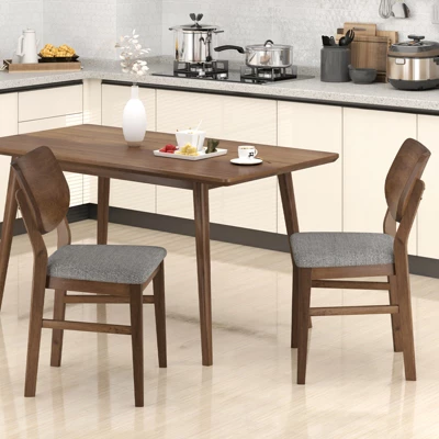 Tangkula Dining Chairs Set Of 4 W/ Rubber Wood Frame Padded Seat Curved Back Living Room 1 Tangkula Dining Chairs Set Of 4 W/ Rubber Wood Frame Padded Seat Curved Back Living Room