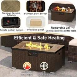 Tangkula 4-Piece Outdoor Sectional Furniture Set with 32-Inch Fire Pit Table 12 Tangkula 4-Piece Outdoor Sectional Furniture Set with 32-Inch Fire Pit Table -Tangkula Shop GUEST f727a3f2 efb4 4736 a8a6 4a7b00390e81