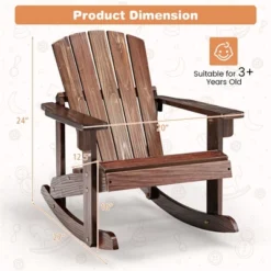 Tangkula 2PCS Kids Adirondack Rocking Chairs, Solid Wood Outdoor Porch Rocker Set 13 Tangkula 2PCS Kids Adirondack Rocking Chairs, Solid Wood Outdoor Porch Rocker Set -Tangkula Shop GUEST f73dbcaa 17ab 4e8e 8fda 7cb256e40a5f 1