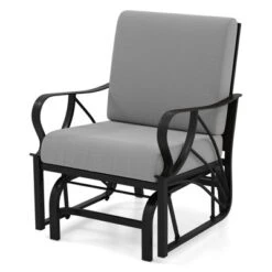 Tangkula Single Patio Glider Chair - Outdoor Rocking Chair with Thick Cushions -Tangkula Shop GUEST f74ce415 1032 4dea beab 39c1dff13f08