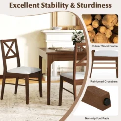 Tangkula Dining Chairs Set Of 4 Upholstered Kitchen Side Chairs W/ Rubber Wood Frame 16 Tangkula Dining Chairs Set Of 4 Upholstered Kitchen Side Chairs W/ Rubber Wood Frame -Tangkula Shop GUEST f7cc0650 4b58 4f4b 9b50 8616a5c65301